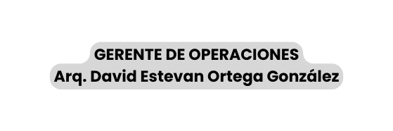 GERENTE DE OPERACIONES Arq David Estevan Ortega González